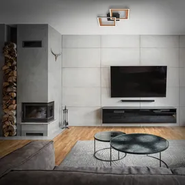 Briloner LED Deckenleuchte Frames 44 cm schwarz drehbar