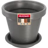 Kadax Blumentöpf "Cieza", Pflanztöpfe, Kunststoff-Blumentöpfe, 46cm, Anthrazit-Topf - Grau