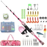 Kinder Angelset Teleskop Angelrute Köder Set 1.2m 1.5m 1.65m