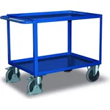 VARIOfit Tischwagen mit 2 Ladeflächen 995 x 695 mm Schiebegriff waagerecht