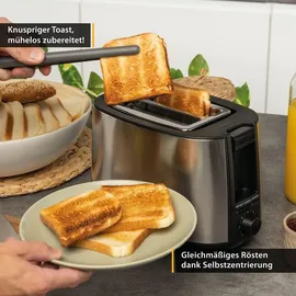 First Austria 2-Scheiben Toaster Schwarz/Edelstahl