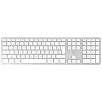 Mobility Lab ML311869 kabellose Tastatur mit dem Deutschen QWERTZ Tastaturlayout für Mac – Weiß/Silber