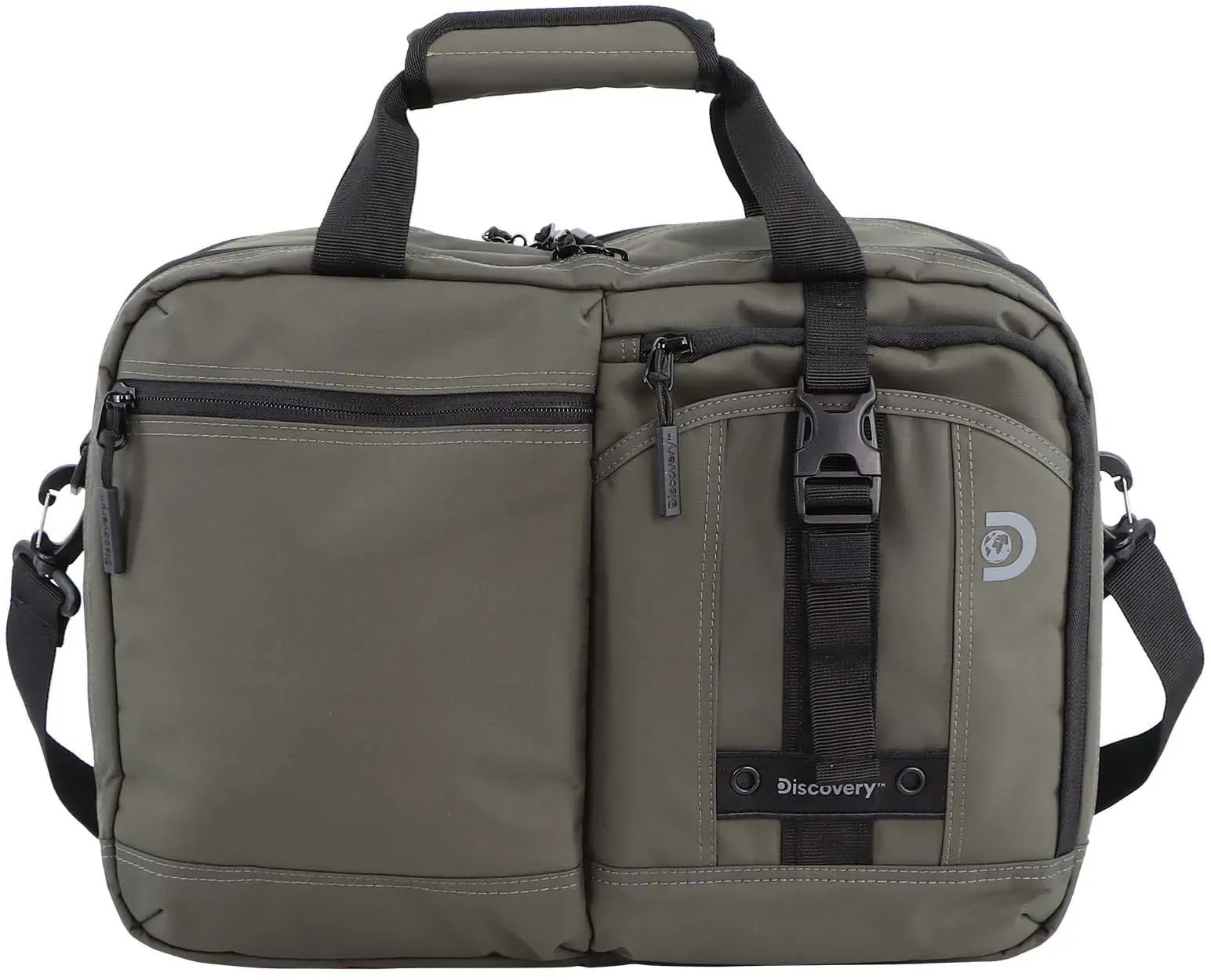 Aktentasche DISCOVERY "Discovery Shield rPet", Herren, Gr. B/H/T: 42cm x 30cm x 16cm, grün (khaki), Kunstfaser, unifarben, Taschen, mit integriertem RFID-Schutz