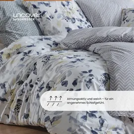 SCHIESSER Grebur Zickzack Hellblau 135 x 200 cm + 80 x 80 cm