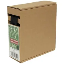 Quadrios 23CA181 Schrumpfschlauch mit Kleber Schwarz Schrumpfrate:3:1 5 m