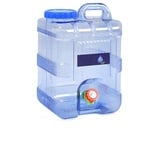 Demarkt Wasserkanister mit Hahn 5L 8L 15L Camping mit Griff Tragbarer Wasserbehälter mit Deckel Zapfen Kunststoff Auto Wassertank Wasserspeicher Quartett