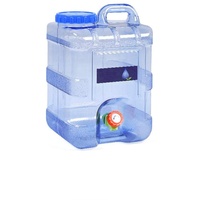 Demarkt Wasserkanister mit Hahn 5L 8L 15L Camping mit Griff Tragbarer Wasserbehälter mit Deckel Zapfen Kunststoff Auto Wassertank Wasserspeicher Quartett