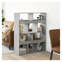 vidaXL Bücherregal Raumteiler 100 x 33 x 125,5 cm Grau