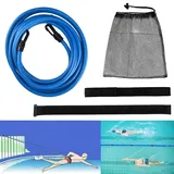 DKDDSSS Schwimmgurt für Pool 4M, Schwimmhilfe Gurtel, Schwimmwiderstand Gürtel, Einstellbare, für Erwachsene Kinder Widerstandstraining