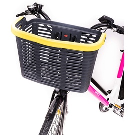 URBAN PRIME Unisex – Erwachsene Cestino Bici fahrradkorb, Schwarz und Gelb, Einheitsgröße