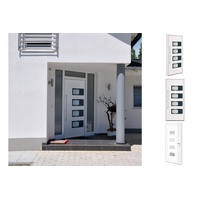 vidaXL Haustür Weiß 100x210 cm Aluminium und PVC weiß