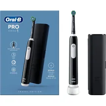 Oral-B Pro 1 Cross Action Elektrische Zahnbürste schwarz + Reiseetui