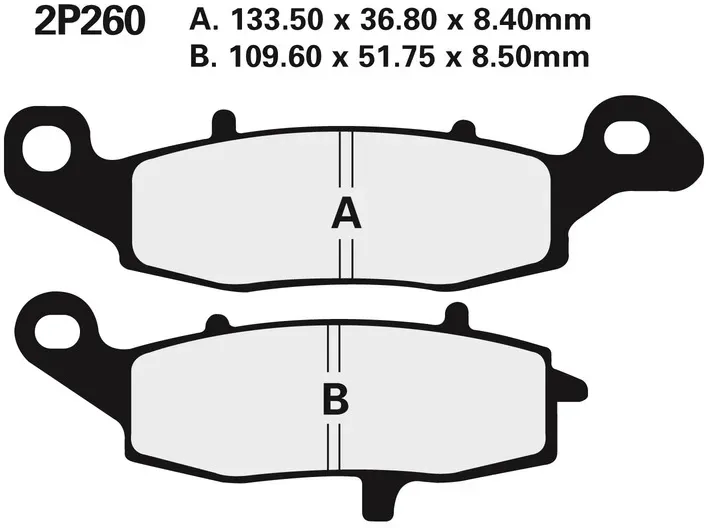 NISSIN Semi-metalen wegremblokken - 2P-260NS