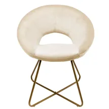 Home Deluxe Samtstuhl SELESA Beige