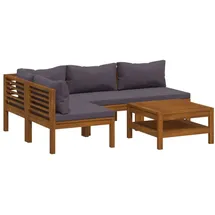 vidaXL 5-tlg. Garten-Lounge-Set mit Auflage Massivholz Akazie