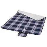 BERGER Picknickdecke 135 x 190 cm │ kleine Stranddecke wasserdichte Picknickdecke für Strand, Camping & Garten │ mit Tragegurt & Klettband, waschbar & faltbar, kleines Packmaß, wasserabweisend