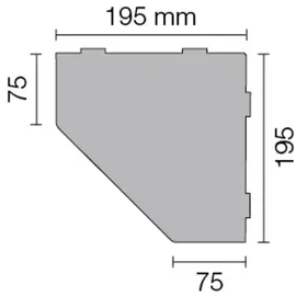 Schlüter Systems Wand-Ablagesystem Floral 75 x 19,5 cm
