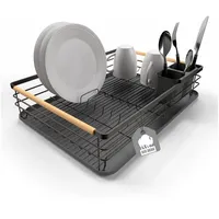 BigDean Abtropfgestell 34 x 40 x 3 cm Farbe schwarz