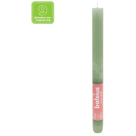 Bolsius Rustik Stabkerzen 270 mm olivgrün 9 St.