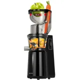 MPM MSO-16 Slow Juicer, Kaltgepresster Gemüse-und Fruchtsaftpresse, niedrige Geschwindigkeit 60 RPM, Langsamer Entsafter, Breiter Mund, Umgekehrte Funktion 200W, 200, 1 Liter, Schwarz