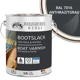 WO-WE Lack Bootslack Schiffslack Parkettlack Yachtlack W400, 0,75-5L, Seidenglänzend, Lösemittelbasis grau