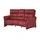 Hukla Sessel Corina Leder 202 x 112 x 103 cm Rot mit Relax-Funktion