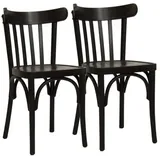 METRO PROFESSIONAL Restaurantstuhl Bistro 2er Set, Buchenholz, wenge