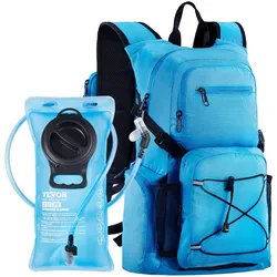 VEVOR Laufrucksack Trinkrucksack 2L Laufen Rucksack Fahrradrucksack Wandern Blau