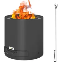 Outsunny Feuerschale Ø 45 cm Schwarz