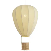 QAZQA Airballoon 1-flg. E27 30 cm Textil/Metall beige