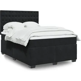 vidaXL Boxspringbett 140 x 200 cm Schwarz