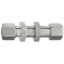 Gerade Schottverschraubung, Rohr-Außen-Ø 22mm, Edelstahl 1.4571