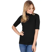 TRIGEMA T-Shirt mit elastischem Stehkragen«, (1 tlg.), Trigema schwarz,