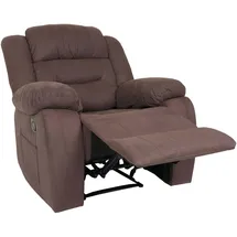 MCW Fernsehsessel MCW-J57 Wildleder-Optik 80 x 100 x 90 cm Braun mit Fernbedienung