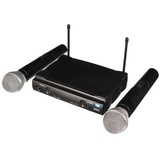 HQ-Power UHF -Mikrofon, drahtlos, 2 Kanäle, 2 Mikrofone, 863,05 MHz + 854,00 MHz