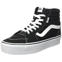 Vans Filmore Platform Sneaker, Canvas Black White, 38.5 EU