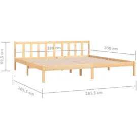 vidaXL Massivholzbett Kiefer 180x200 cm