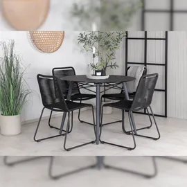 VCM Lindos Gartenstuhl 2er Set 0 x 0 x 0 cm schwarz