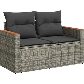 vidaXL Garten-Lounge-Set 9-tlg. grau