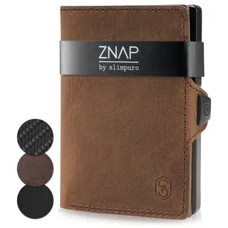 slimpuro ZNAP® Slim Wallet Briefttasche Braun