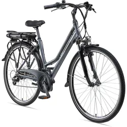 E-Bike XT480 28 Zoll 21-Gang Pedelec Trekking Touren Elektrofahrrad Damen grau kohlengrau 28