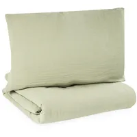 Julius Zöllner Bettwäsche Musselin lime, Gr. 100x135 und 40x60