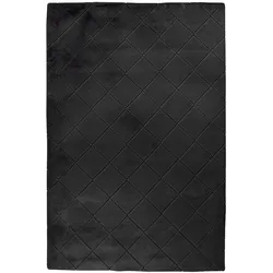 Teppich PADIRO "Imala 125", schwarz, B:160cm H:30mm L:230cm, Polyester, Teppiche, Besonders weiche Haptik, flauschig, geprägtes Muster