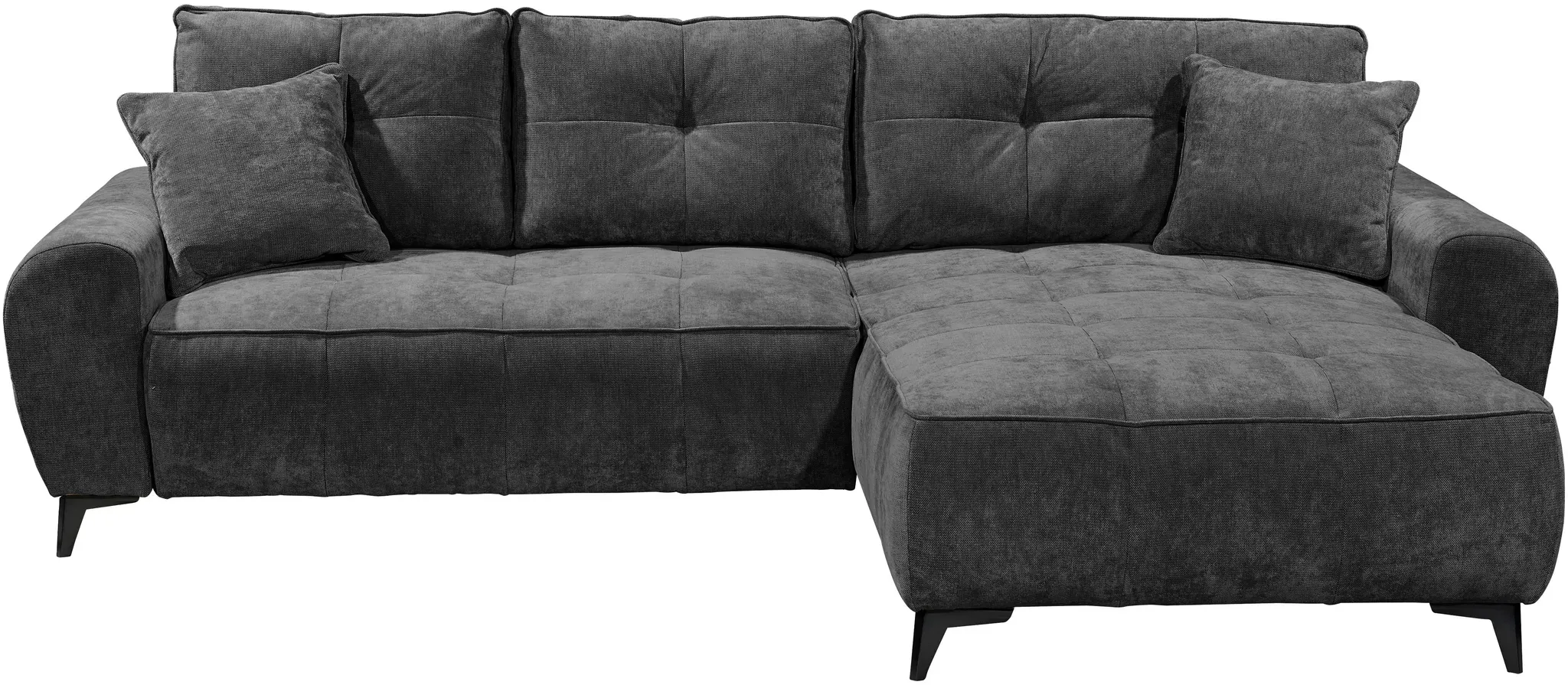 Ecksofa ED EXCITING DESIGN, schwarz, B:284cm H:48cm T:191cm, 100% Polyester, Sofas, Ecksofa
