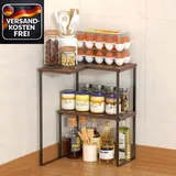Eckregal Küchen Organizer Holz - verstellbar bad & Küche, platzsparend