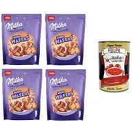 Milka Mini Wafers, 4x110g, mit Alpenmilch-Schokolade+Polpa