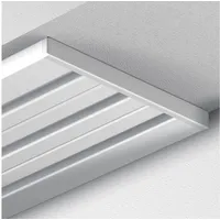 GARDUNA 360cm Gardinenschiene Vorhangschiene, Aluminium, weiss, glatte, glänzende Oberfläche, 4-läufig oder 3-läufig (Flächenvorhangschiene/Flächenvorhangschiene/Wendeschiene)