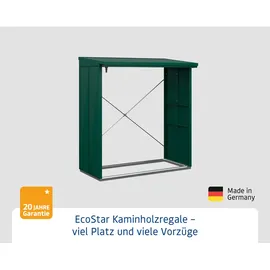 Hörmann Kaminholzregal Elegant Typ 2 Metall 181 x 103 x 198 cm moosgrün
