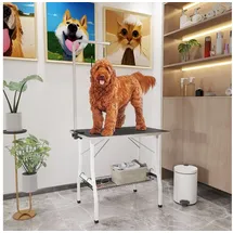 PawHut Trimmtisch für Hunde 90 x 60 x 76 cm Schwarz/Weiß