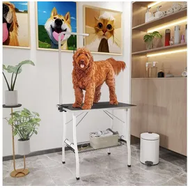 PawHut Trimmtisch für Hunde 90 x 60 x 76 cm Schwarz/Weiß
